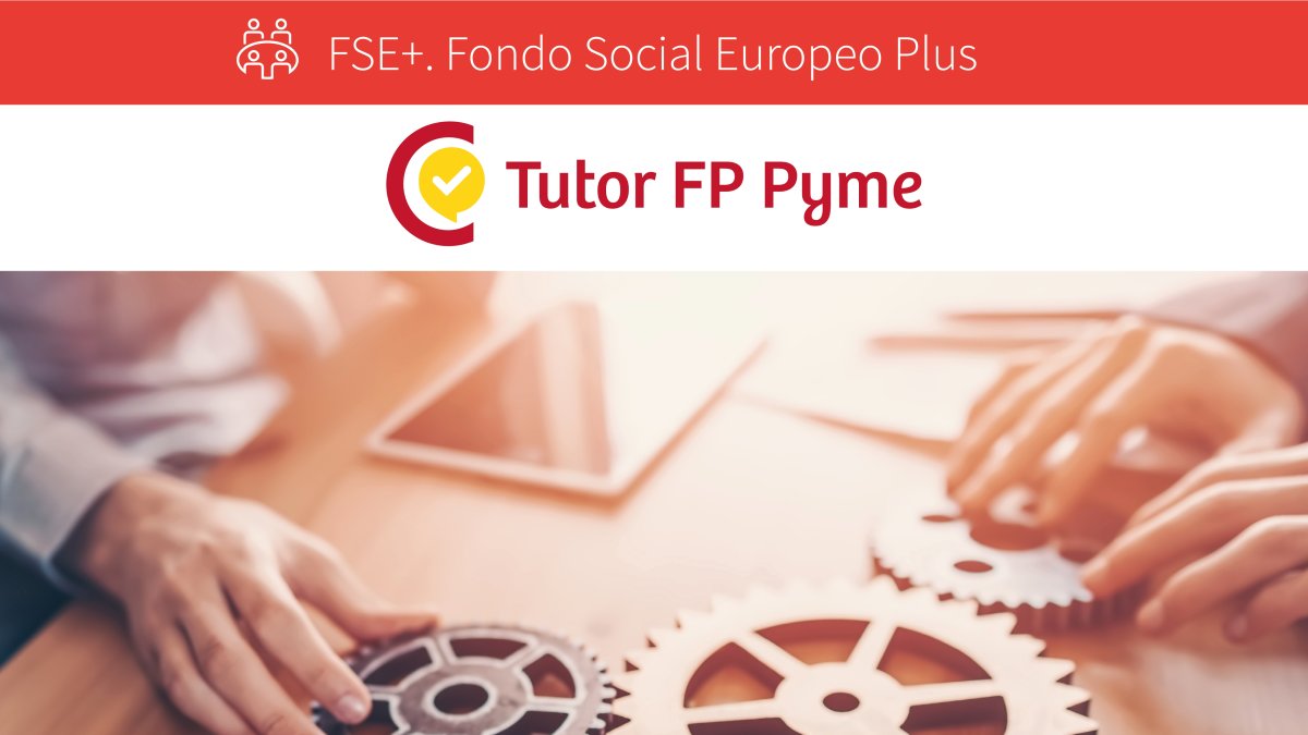 Cartel del programa Apoyo a Tutores de FP Dual de Micro y Pequeñas empresas.