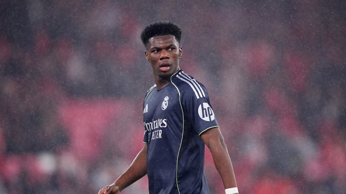 Aurelien Tchouameni en el ultimo encuentro ante SL Benfica (Photo by Jose Manuel Alvarez Rey/Getty Images)