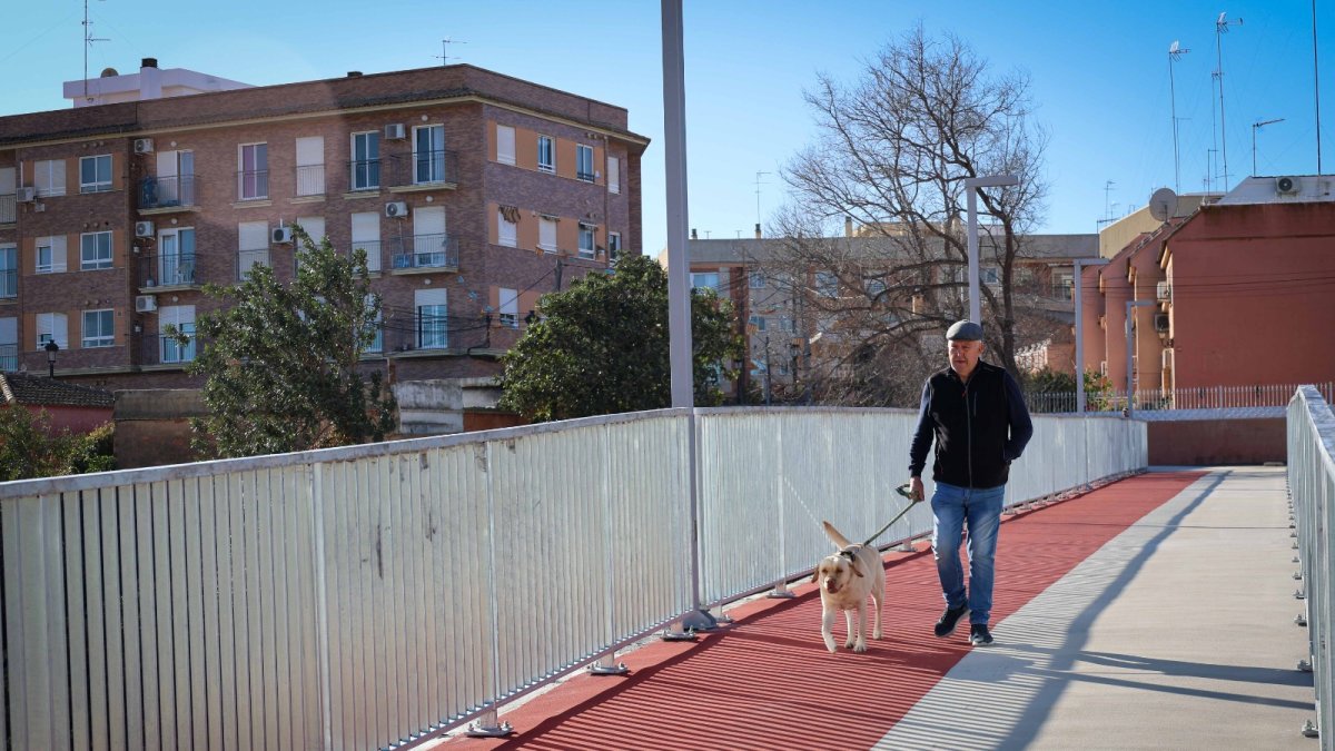 Imagen de la pasarela de Mas del Jutge, ya recuperada.