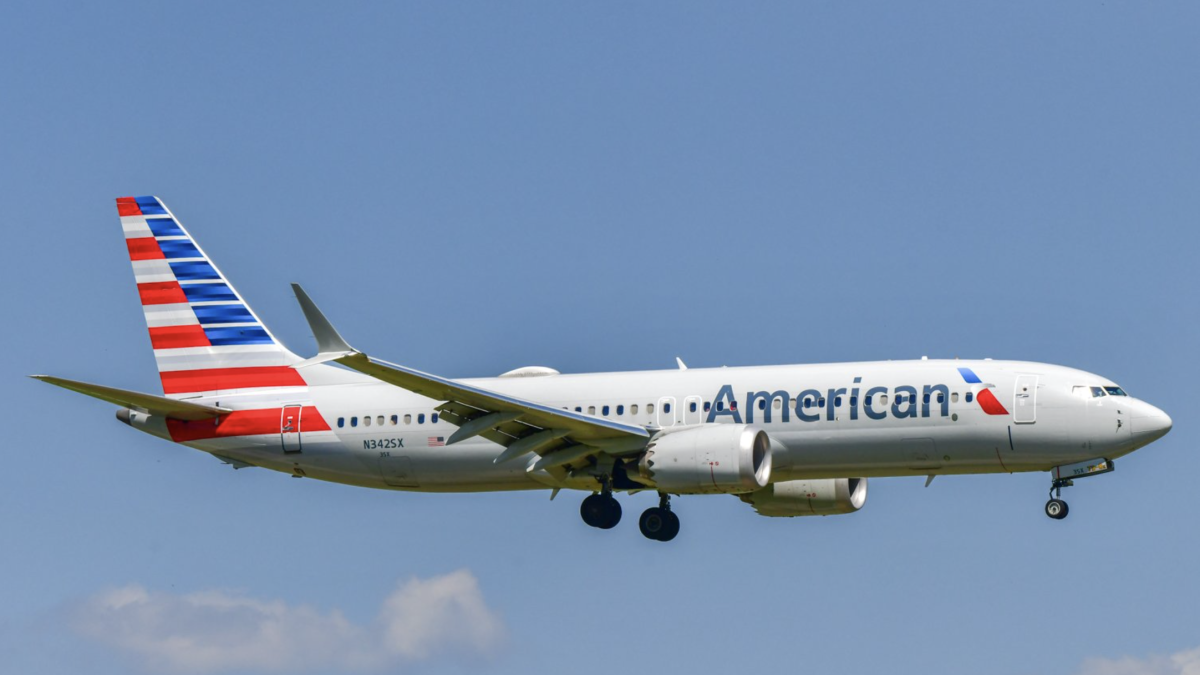 El Boeing 737 Max de American Airlines con matrícula N342SX
