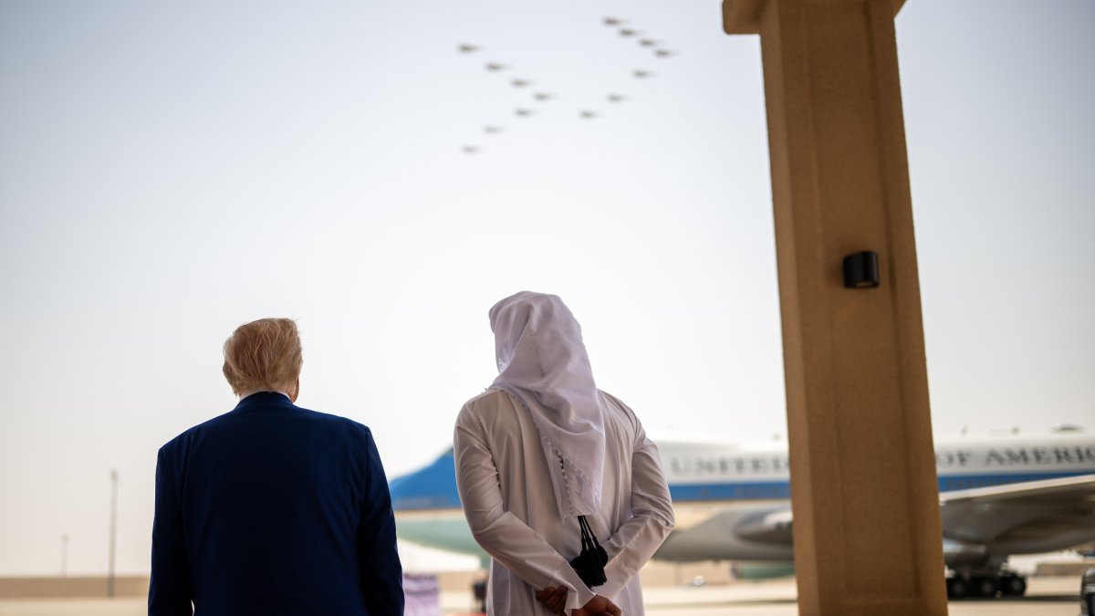 Donald Trump en Doha, Catar.