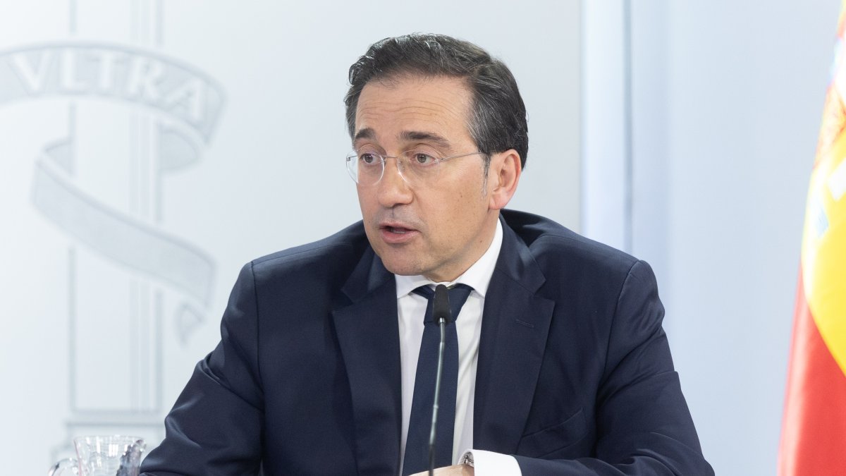 (Foto de ARCHIVO)
El ministro de Asuntos Exteriores, José Manuel Albares, durante una rueda de prensa tras el Consejo de Ministros, a 3 de marzo de 2026, en Madrid (España).