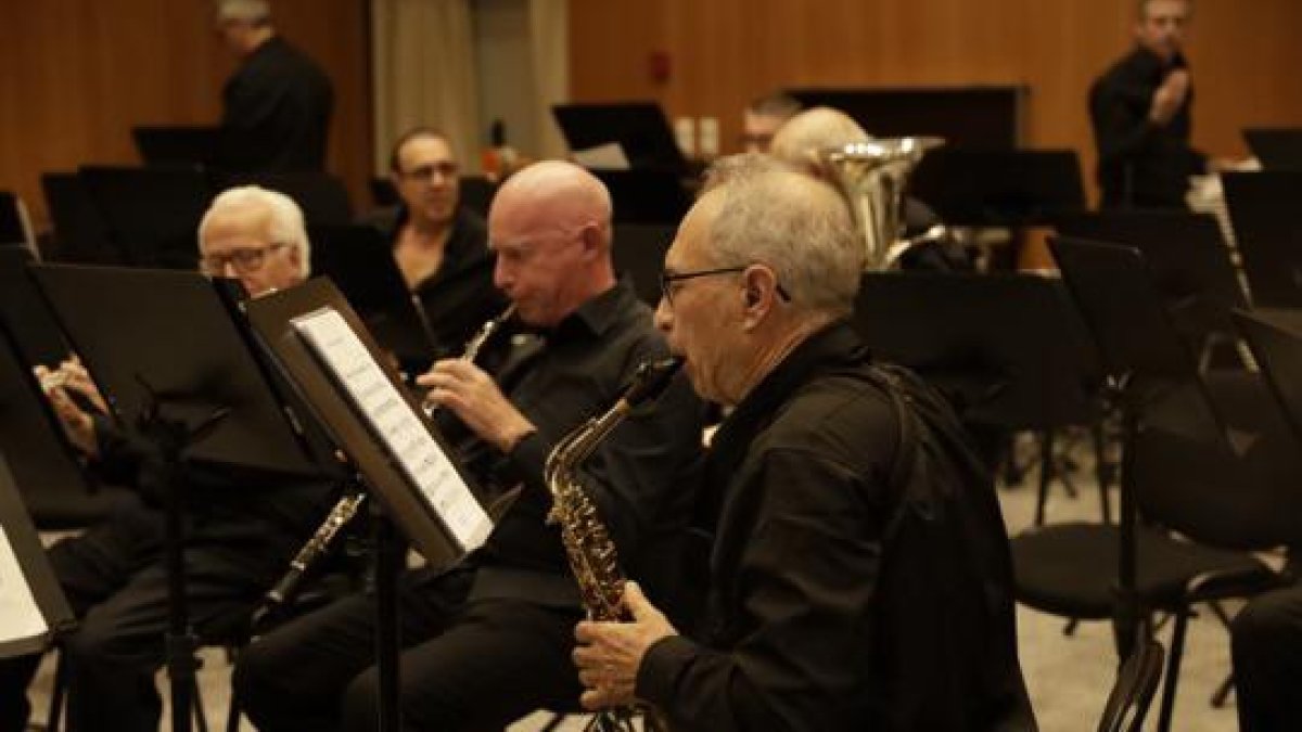 Un momento del concierto de la banda Sènior de la Unió Musical de Torrent.