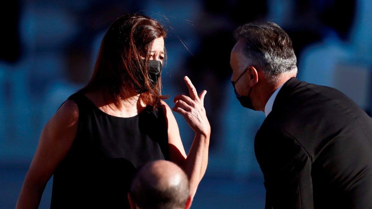 El ministro de Política Territorial y Memoria Democrática, Ángel Víctor Torres y la presidenta del Congreso de los Diputados, Francina Armengol