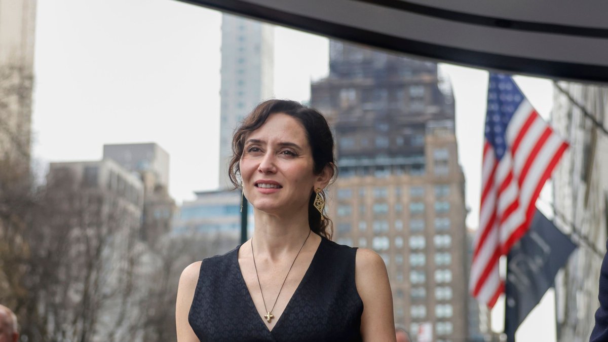 La presidenta de la Comunidad de Madrid, Isabel Díaz Ayuso, en la primera jornada de su viaje institucional a Nueva York (Estados Unidos).