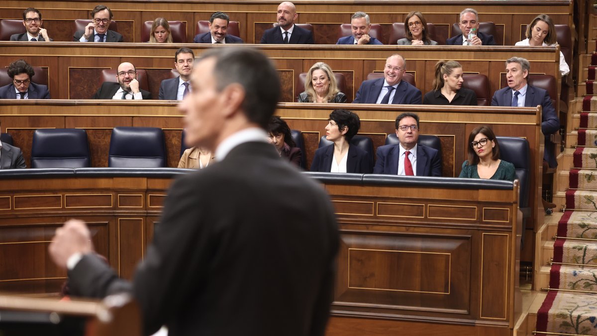 El presidente del Gobierno, Pedro Sánchez, interviene durante una sesión de control al Gobierno, en el Congreso de los DiputadosEuropa