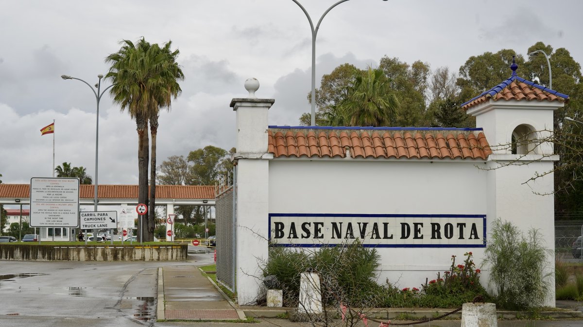 Imagen de la entrada principal a la base militar de Rota