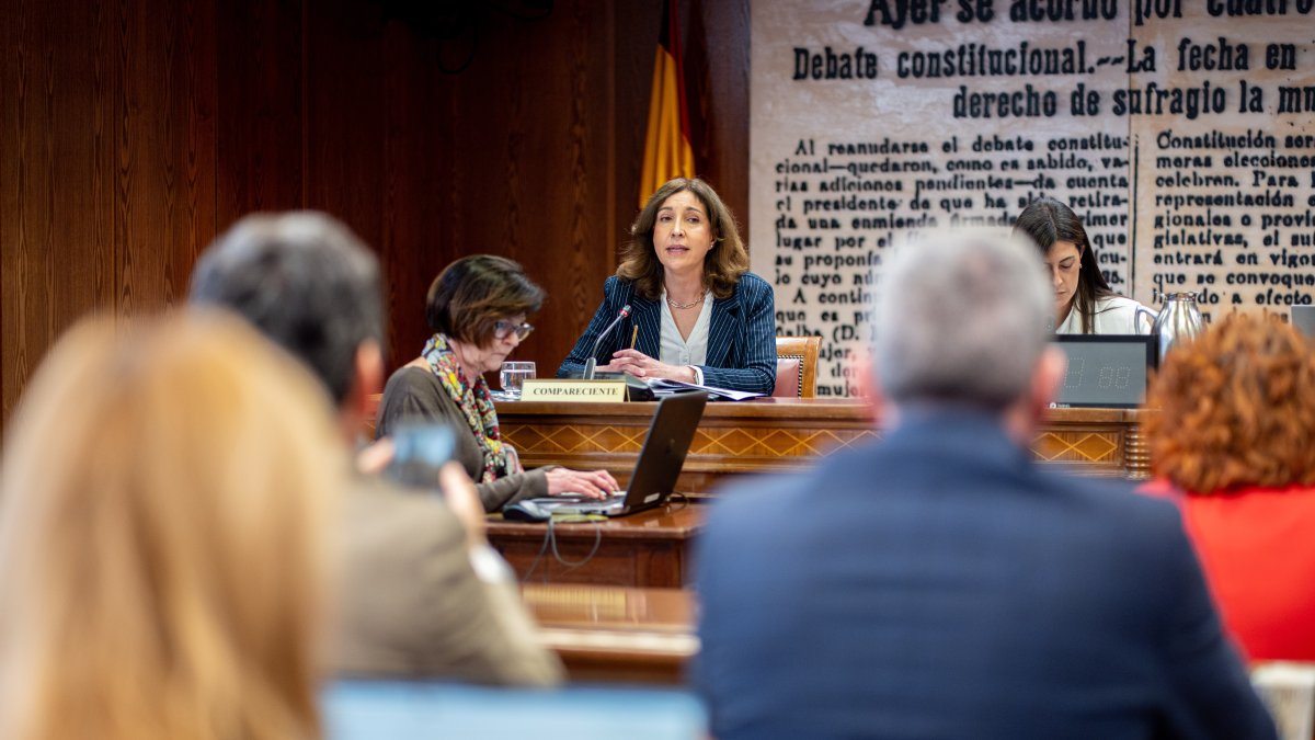 La directora de comunicación de  la Organización de Consumidores y Usuarios (OCU), Ileana Izverniceanu de la Iglesia, comparece ante la Comisión de Investigación sobre el apagón, en el Senado,  