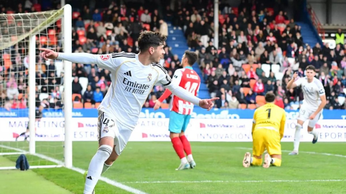 El Castilla goleó 0-4 al Lugo en la jornada 28 de Primera Federación.