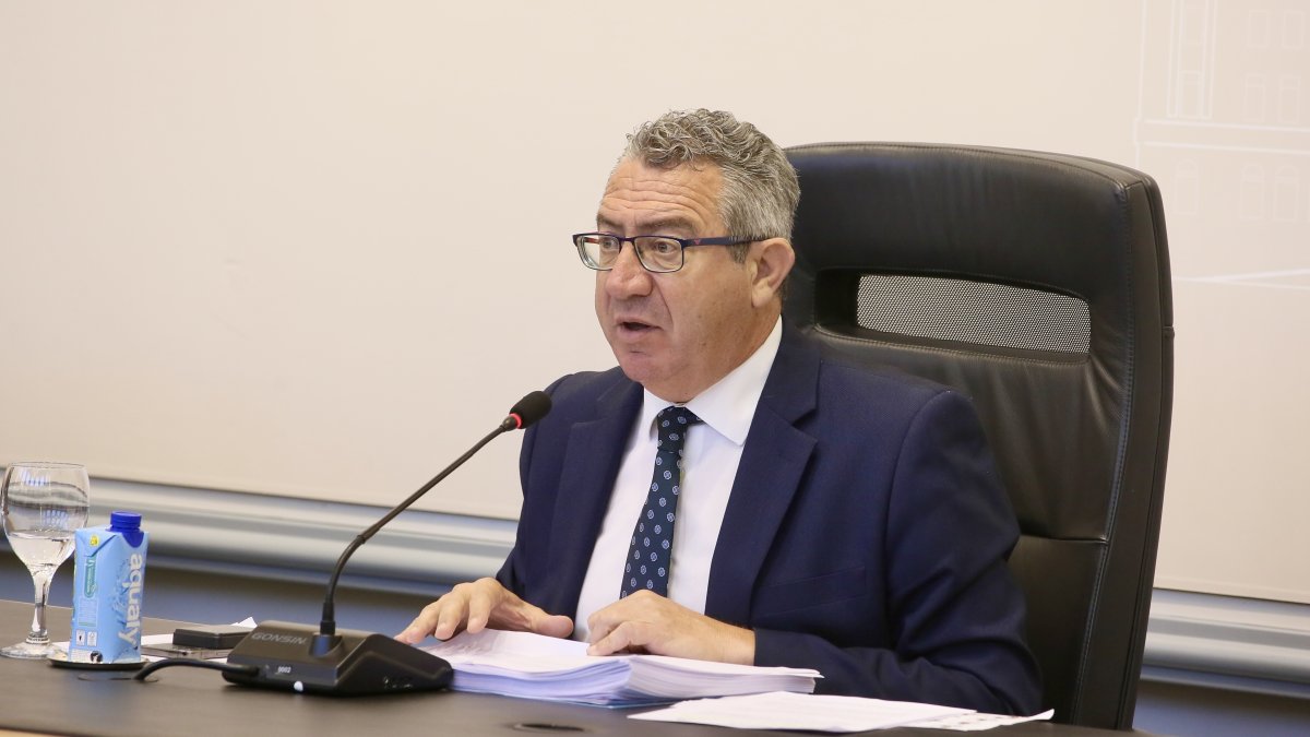 El presidente de la Diputación de Alicante, Toni Pérez, durante un pleno.