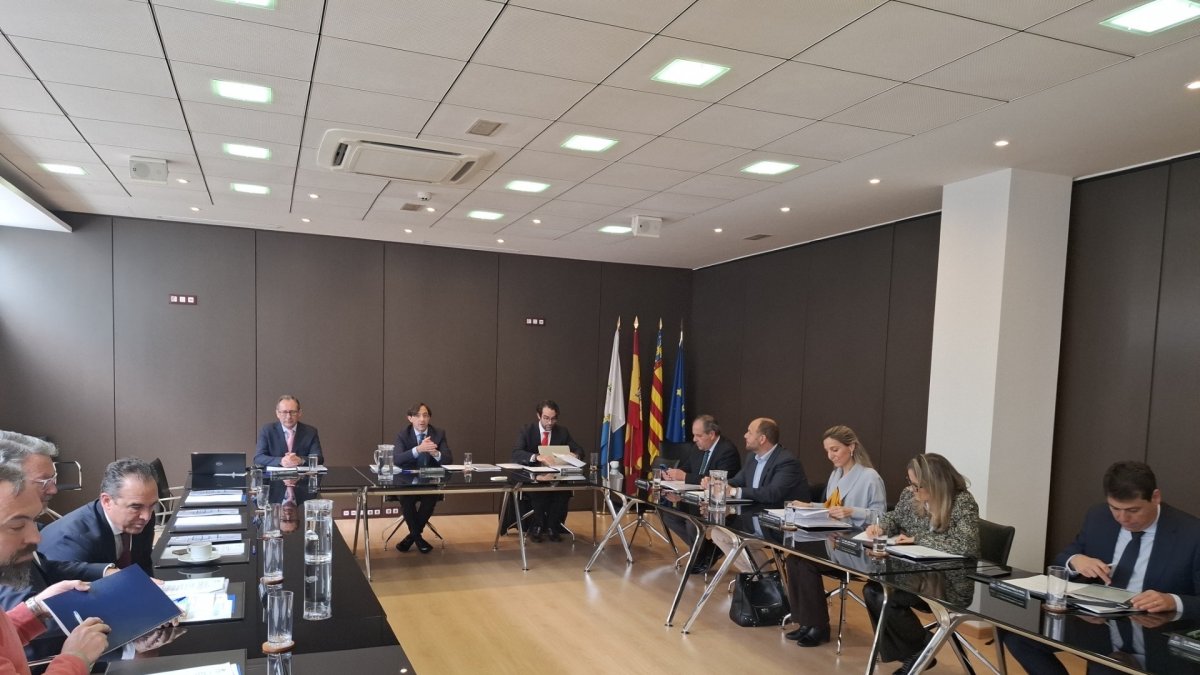 Consejo de administración del Puerto de Alicante, celebrado este viernes.