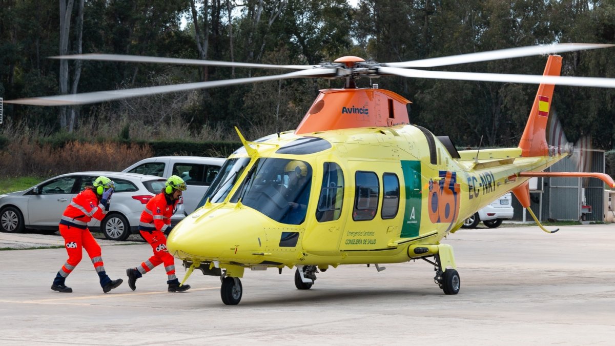 Helicóptero del servicio 112, como imagen de archivo. 