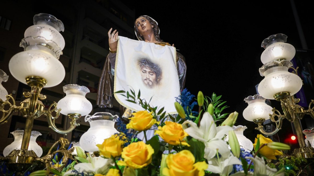 Imagen del paso procesional de La Verónica, ayer miércoles.