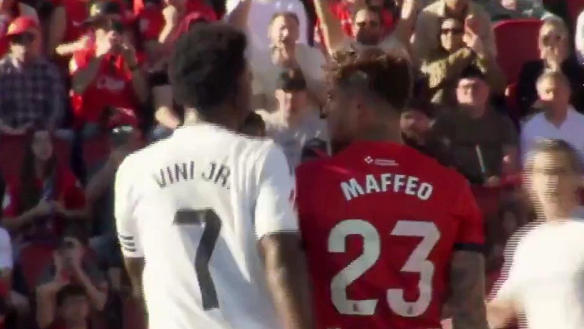 El cruce entre Vinicius y Maffeo: "Balón de playa, balón de playa"