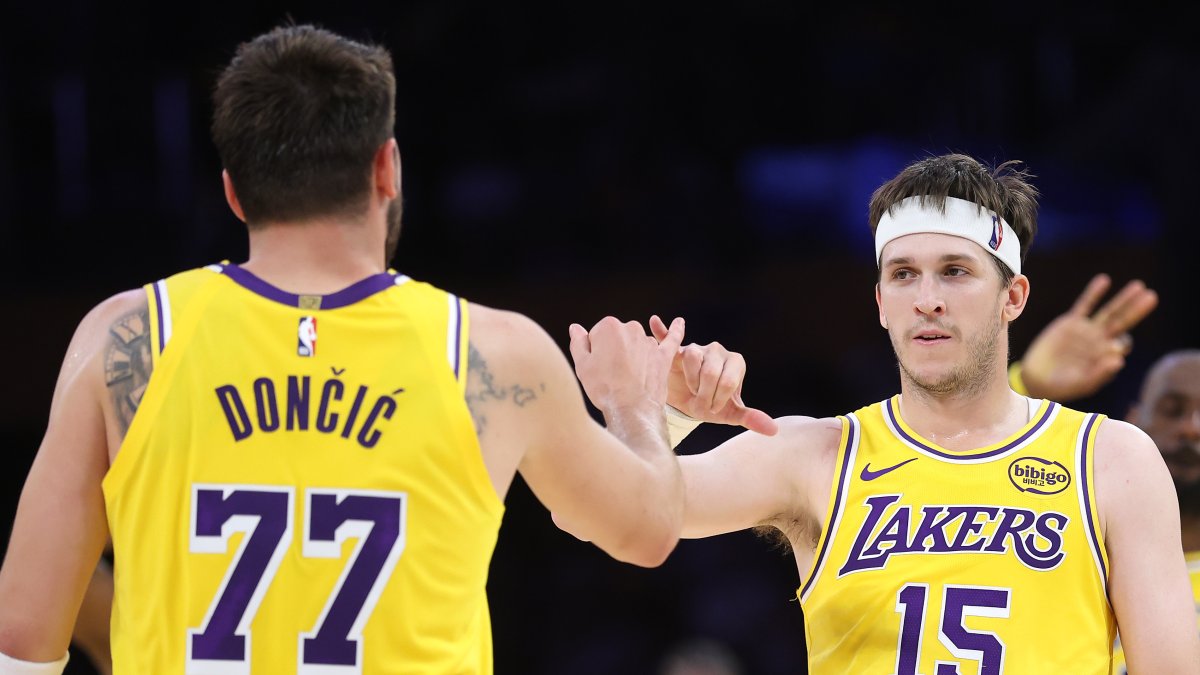 Austin Reaves, durante un partido con los Los Angeles Lakers esta temporada.