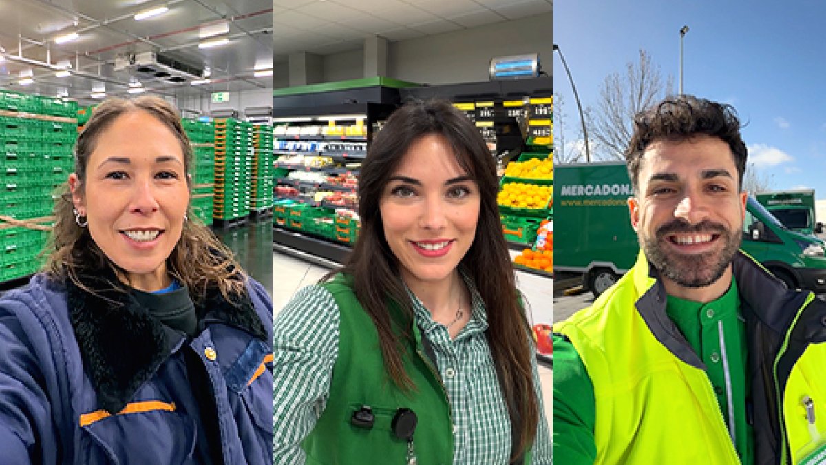 Trabajadores y trabajadoras de Mercadona protagonistas en el primer vídeo de la empresa en Tiktok.