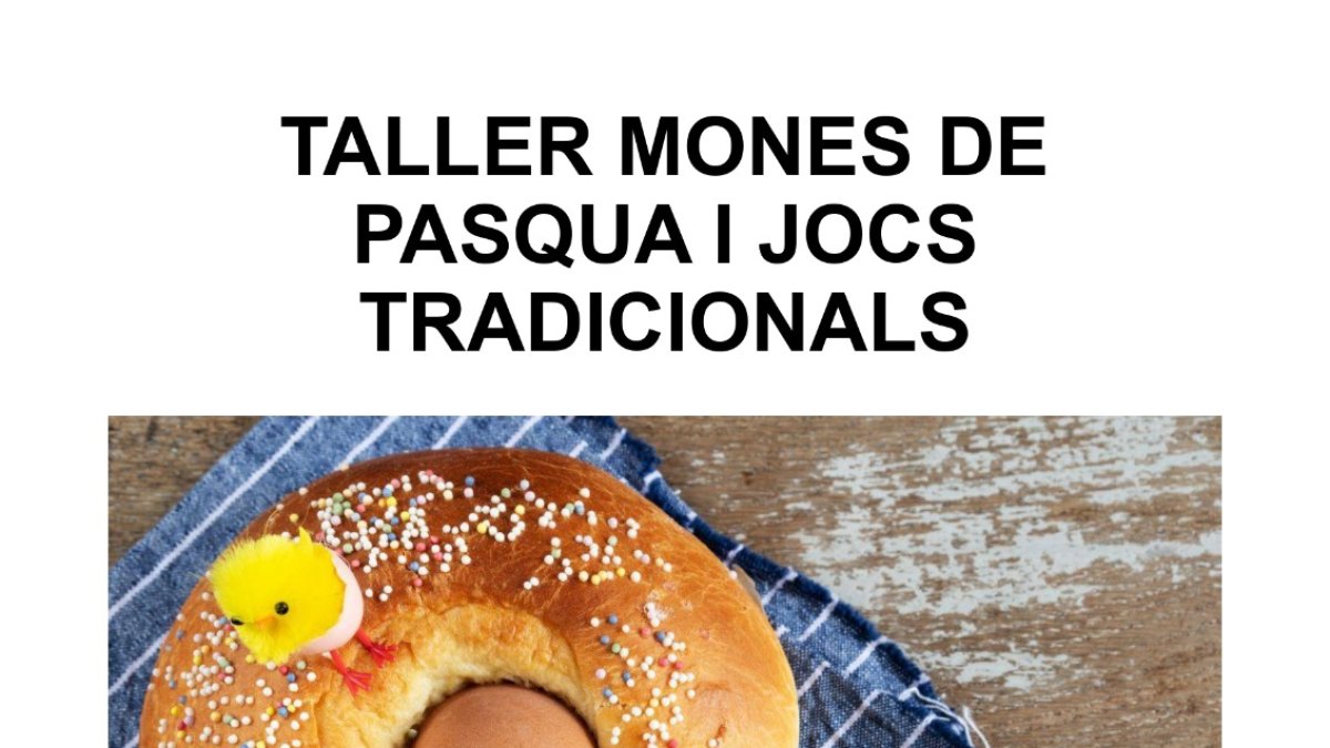 Cartel del taller de monas de Pascua