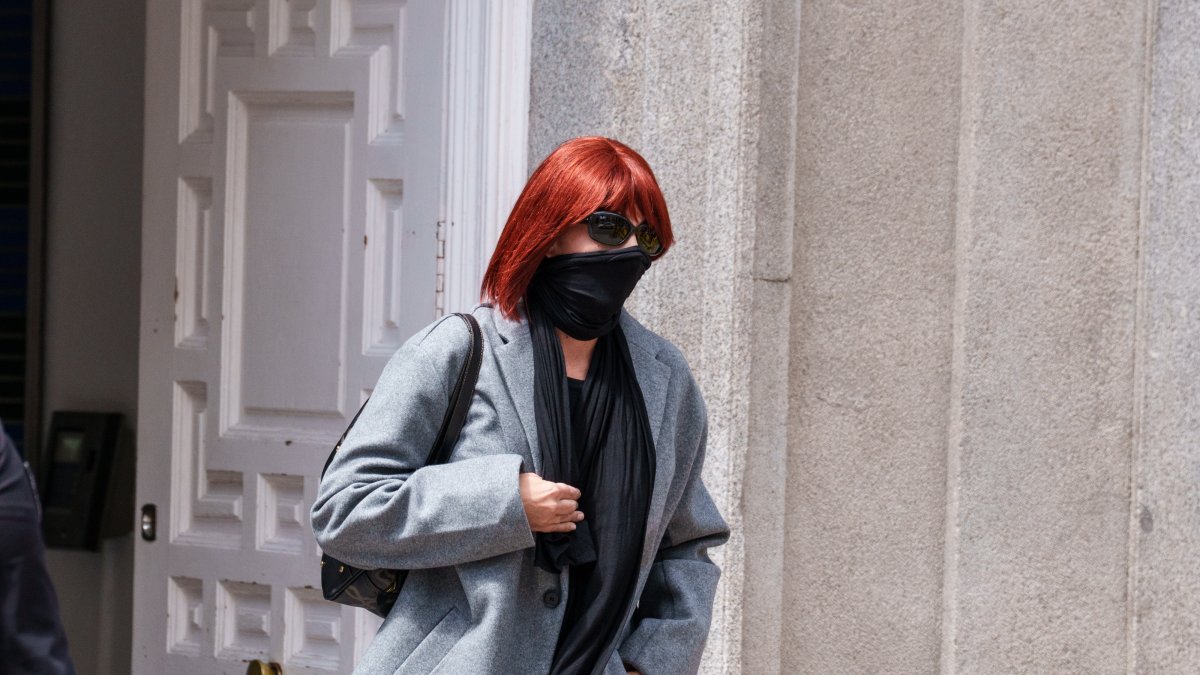 La exmujer del exasesor ministerial Koldo García, Patricia Uriz, a su salida del Tribunal Supremo.