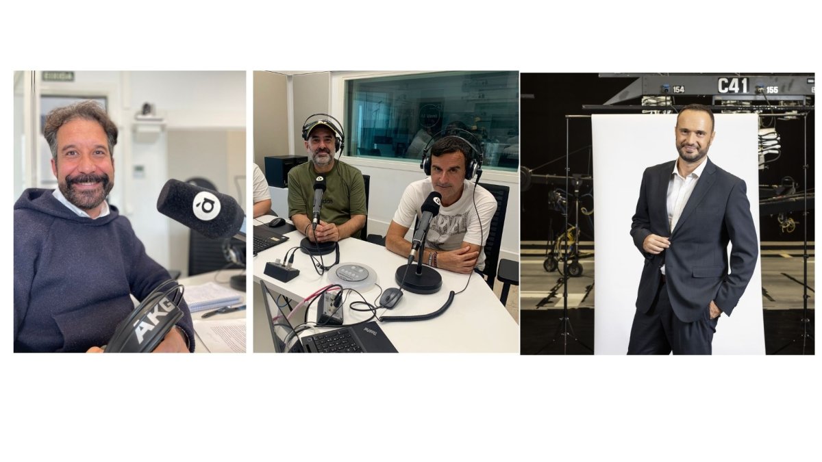 Sergi Olcina, Manolo Montalt y Salva Folgado, y Gustavo Clemente en À Punt Ràdio.