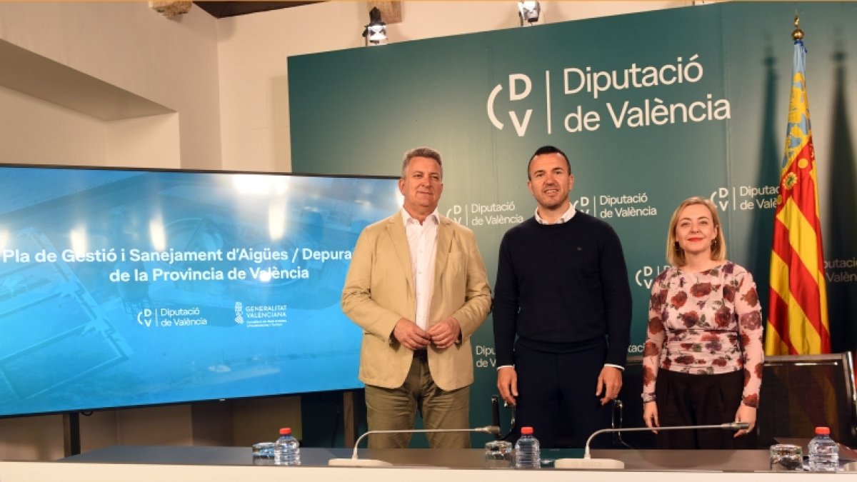 Presentación del acuerdo entre Diputación y Generalitat para modernizar las depuradoras.