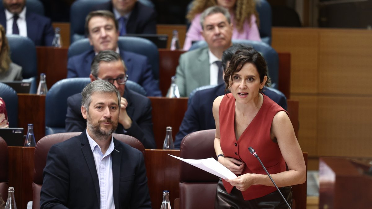 Isabel Díaz Ayuso en la Asamblea de Madrid