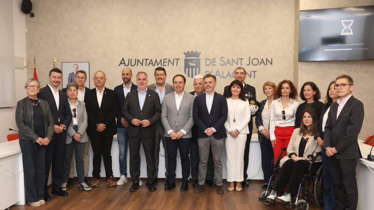 Juanfran Pérez Llorca este lunes en Sant Joan d'Alacant.
