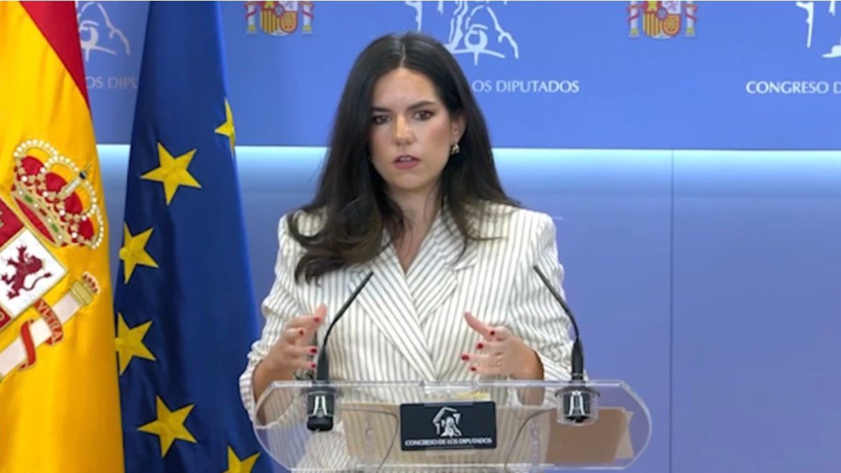 La portavoz de Vox en el Congreso, Pepa Millán