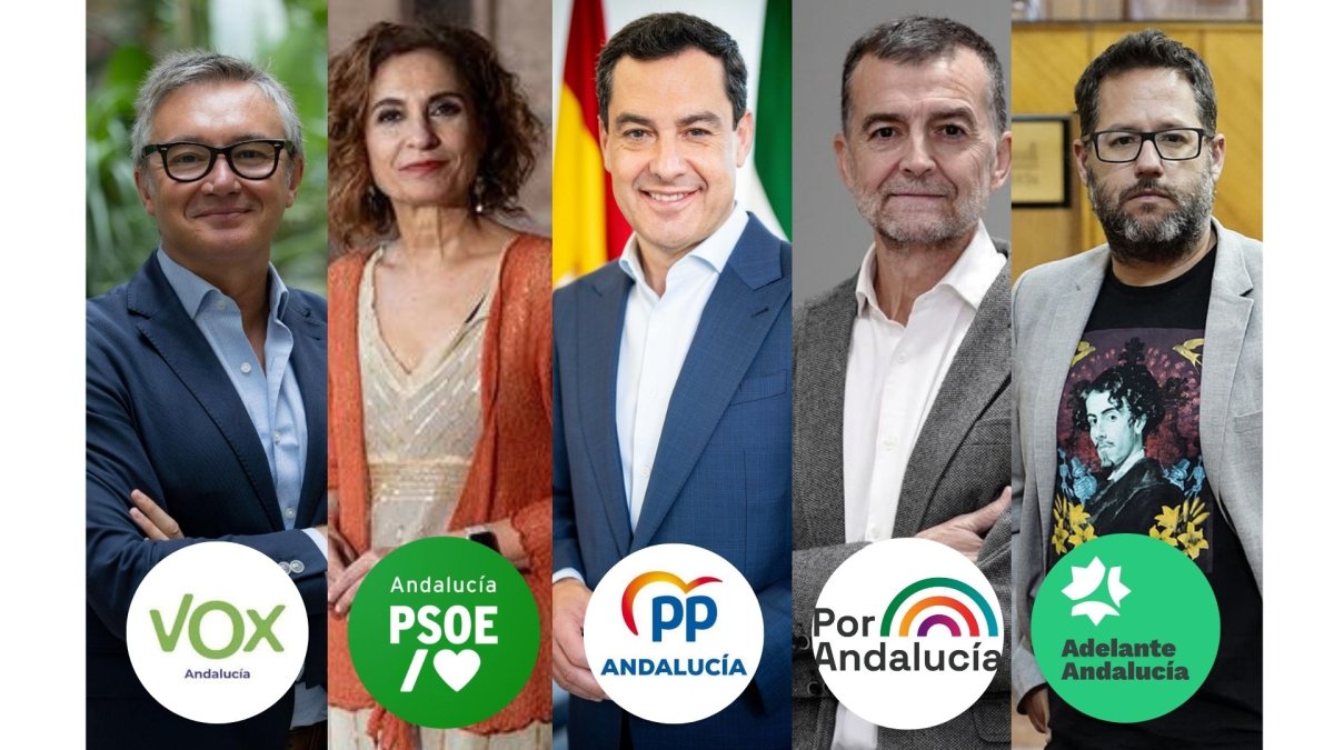 Candidatos a la Presidencia de la Junta de Andalucía