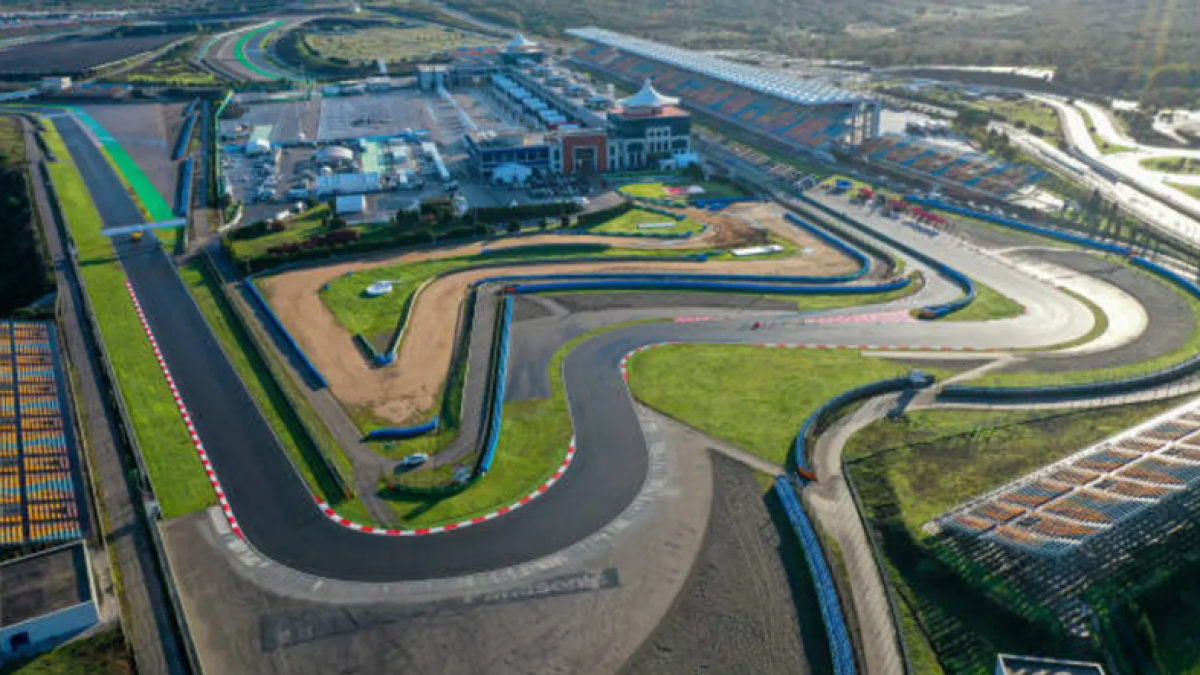 Vista aérea circuito de Estambul, Turquía
