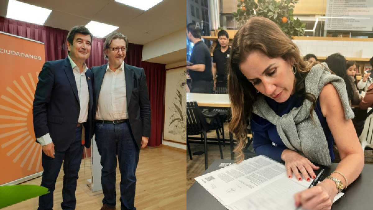 Fernando Giner y Tono Fagoaga a la izquierda y Estefanía San Agustín a la derecha