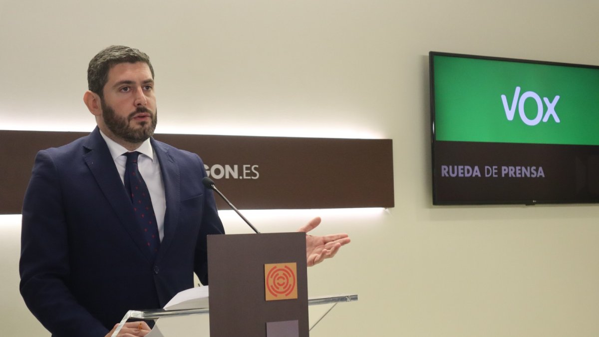Líder de Vox en Aragón, Alejandro Nolasco