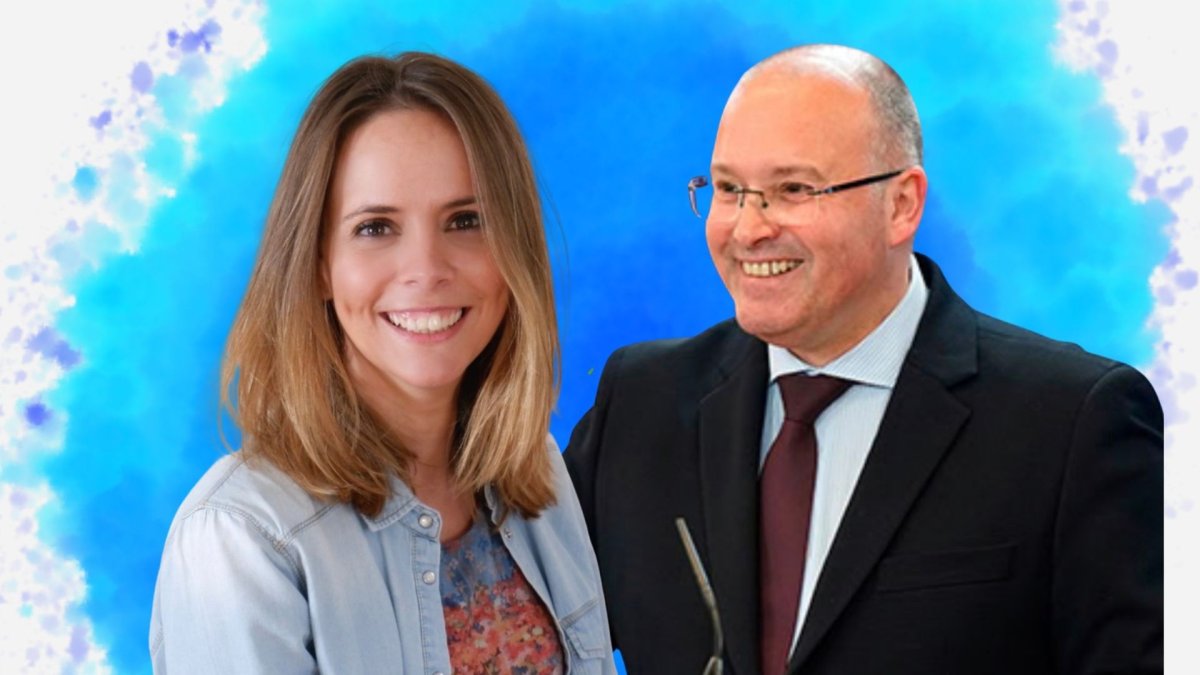 María Martín y Miguel Tellado. secretario general del Partido Popular