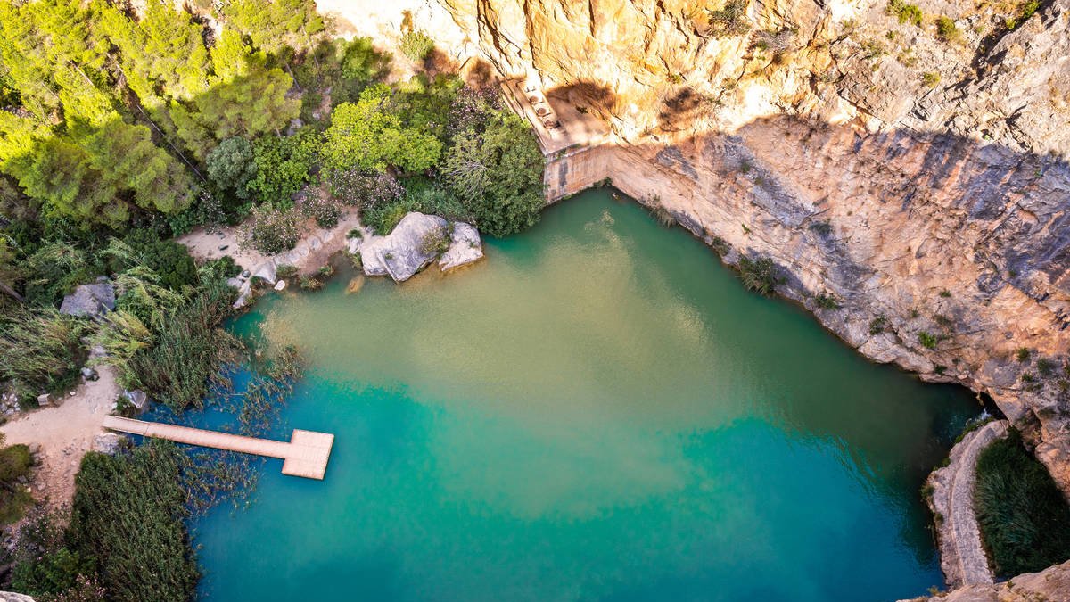 Vista del Charco Azul de Chulilla.