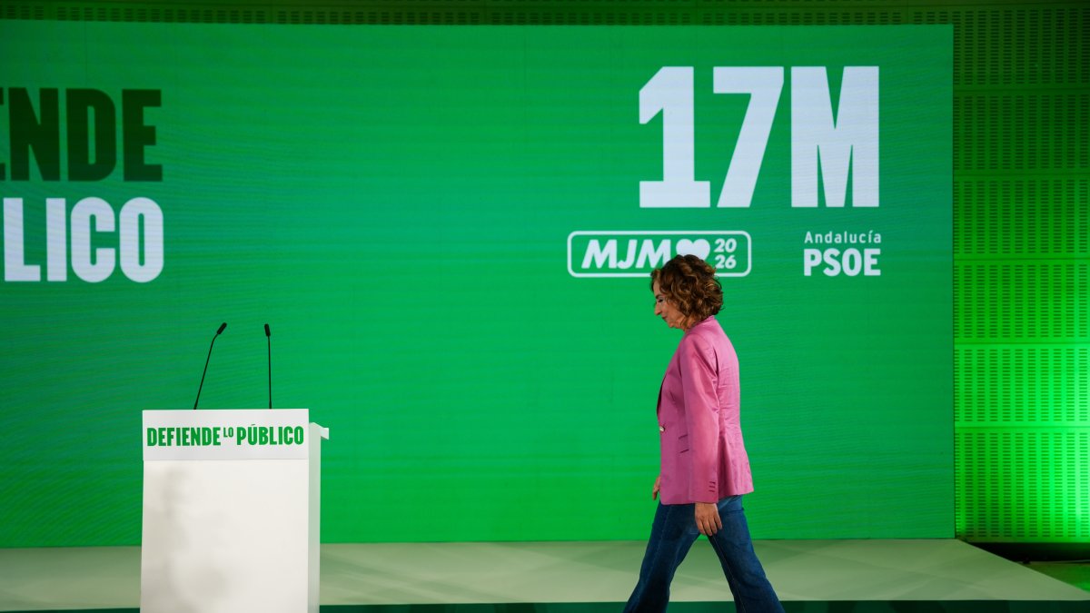 La secretaria general del PSOE-A y candidata a la Presidencia de la Junta, María Jesús Montero.