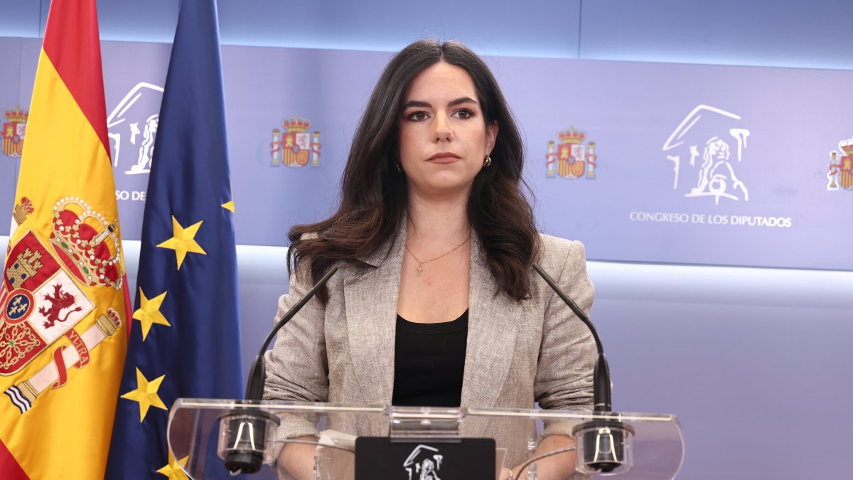 La portavoz de VOX en el Congreso, Pepa Millán, durante una rueda de prensa en el Congreso de los Diputados, a 26 de mayo de 2026, en Madrid (España).
Eduardo Parra / Europa Press
26/5/2026