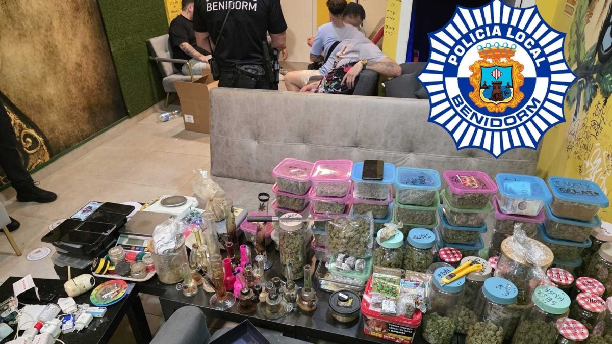 Material intervenido en el operativo.