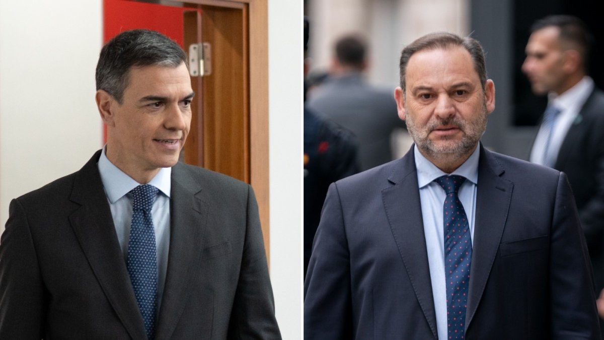 (Foto de ARCHIVO)Pedro Sánchez y el exministro de Transportes y exsecretario de Organización del PSOE José Luis Ábalos