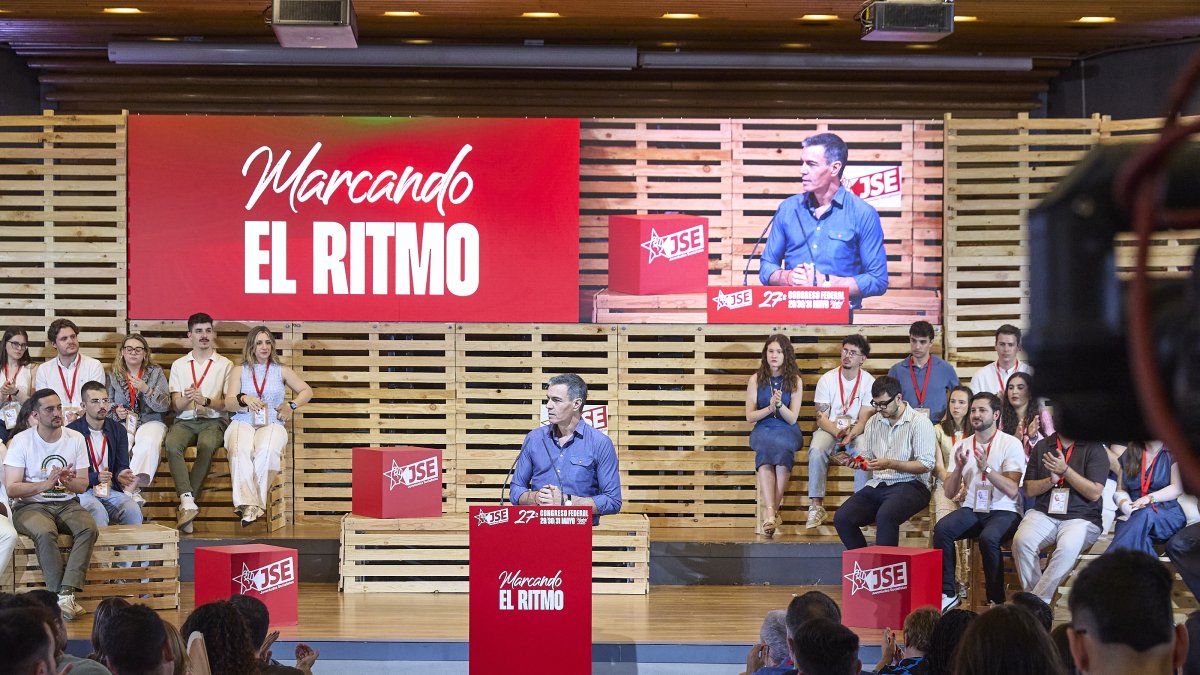 Pedro Sánchez, en la clausura del Congres de las Juventudes Socialistas.