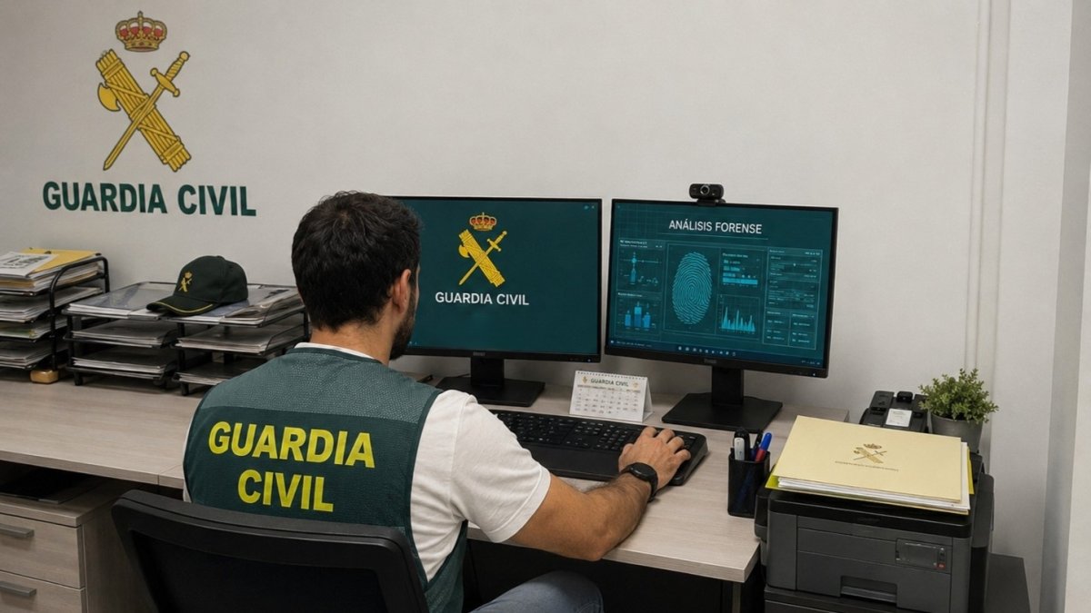Agente de la Guardia Civil en investigación.