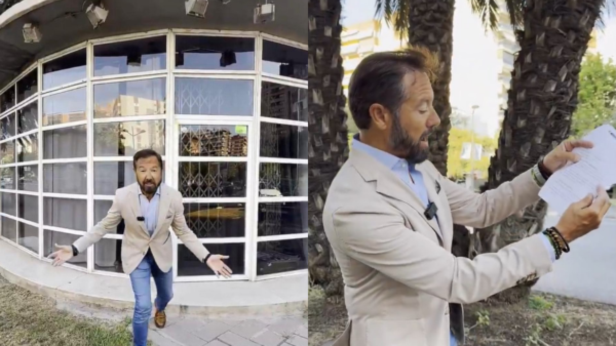 El concejal de Vox, Juanma Badenas, en el vídeo en el que da explicaciones sobre su polémica entrada en la sede del Sindicat d'Estudiants
