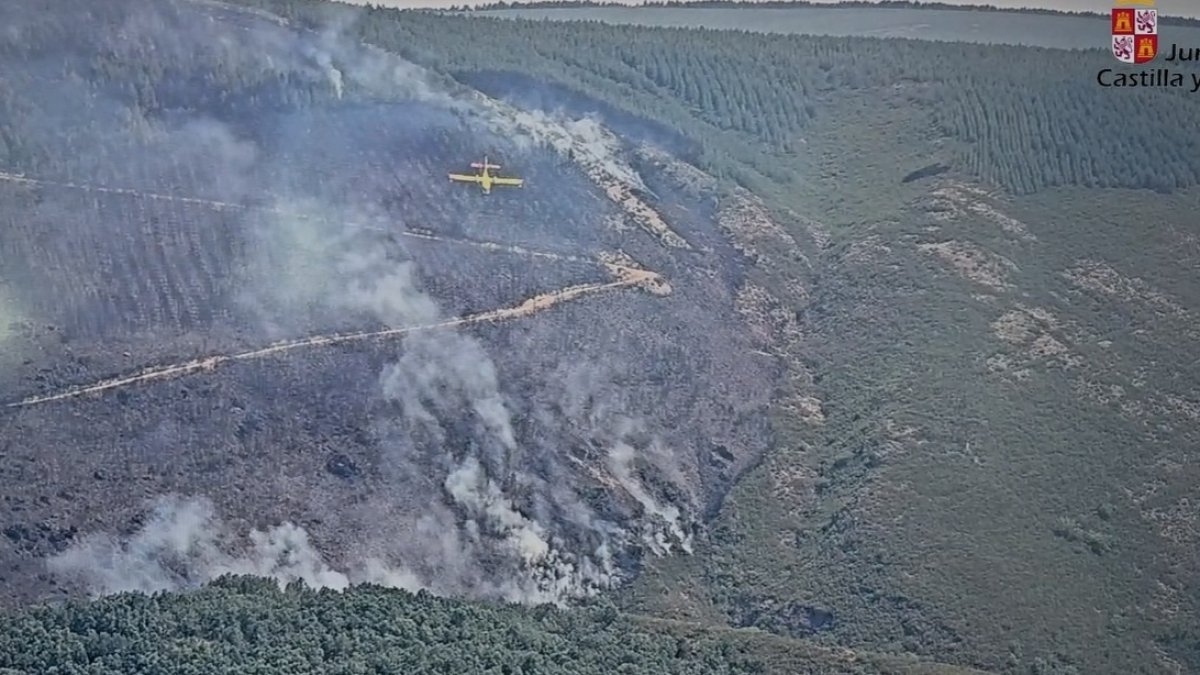 Incendio forestal de Espina de Tremor (León)