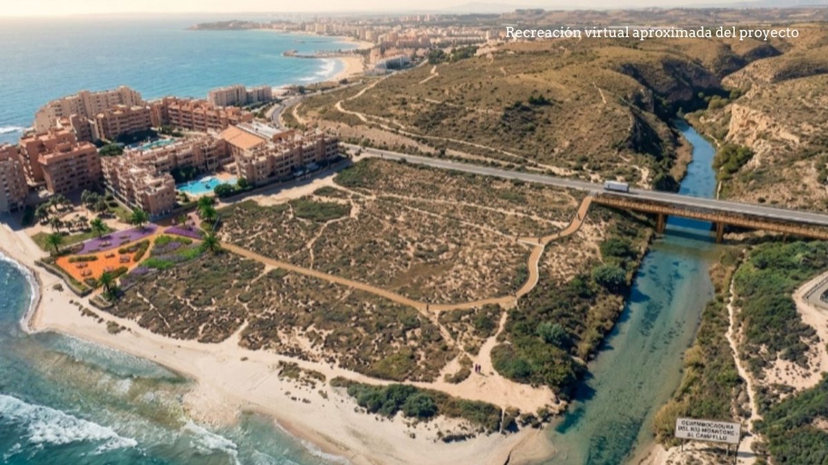 Recreación virtual aproximada del proyecto del corredor del río Montnegre.