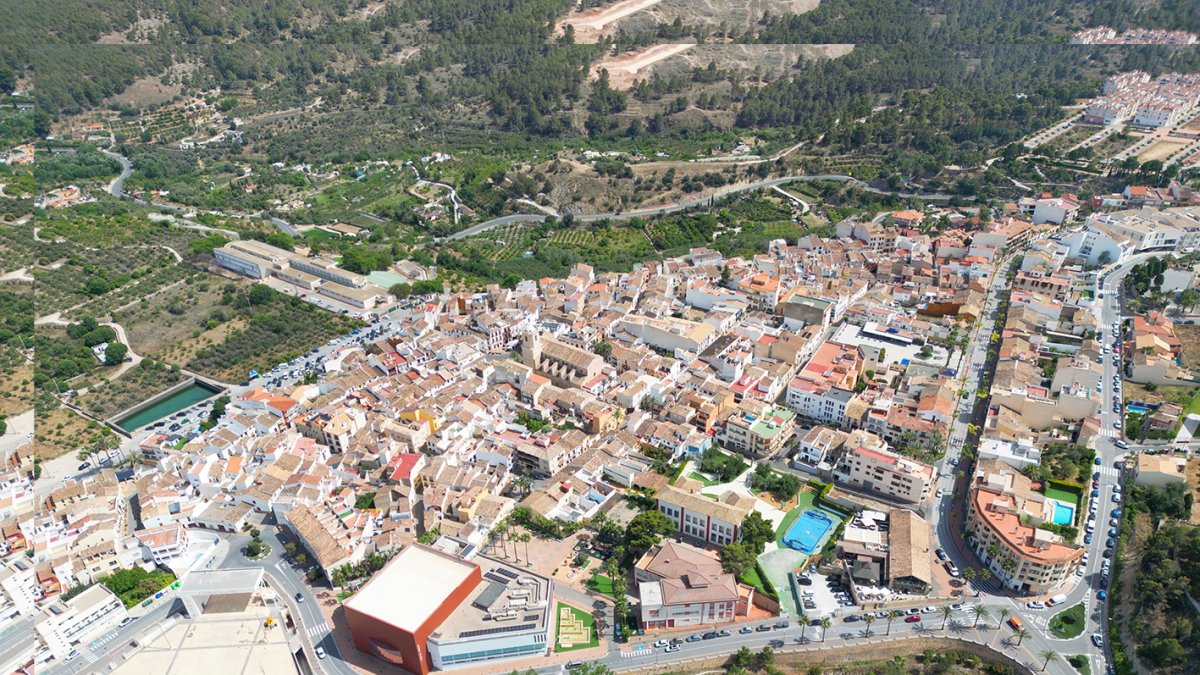 Vista aerea de La Nucia.