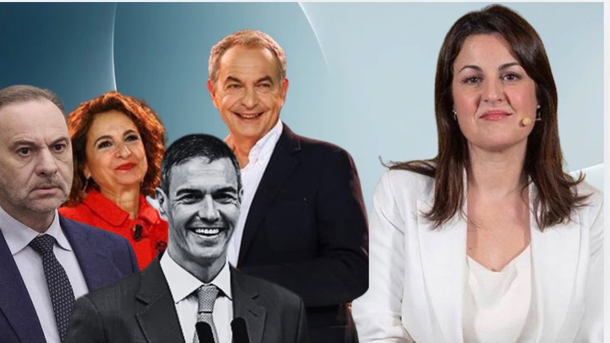 Ábalos, Maria Jesús Montero, Zapatero, Sánchez y Ketty Garat