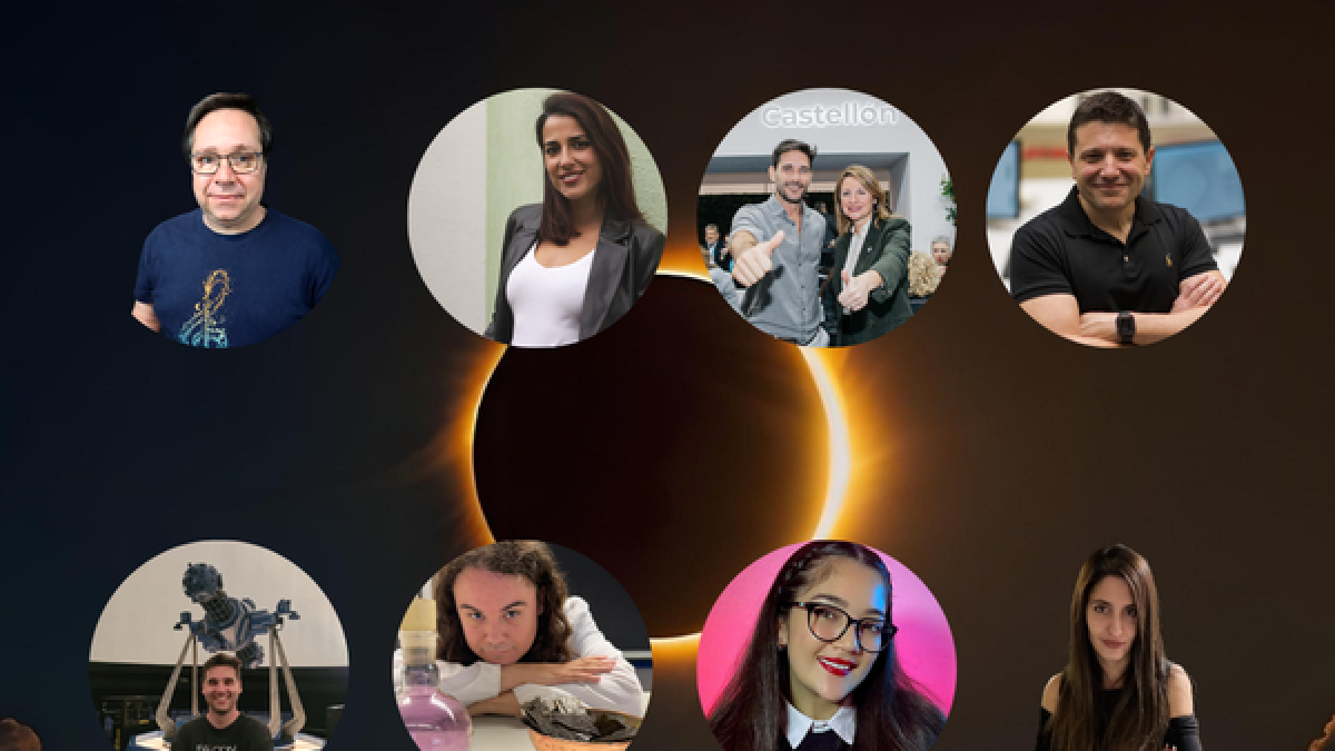 Elenco de divulgadores científicos en internet con millones de seguidores en redes sociales que se reunirán en Castellón para poder disfrutar de un eclipse histórico