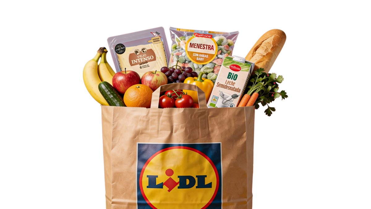 Bolsa de compra de Lidl con los productos que todo hogar necesita.
REMITIDA / HANDOUT por LIDL
27/8/2026