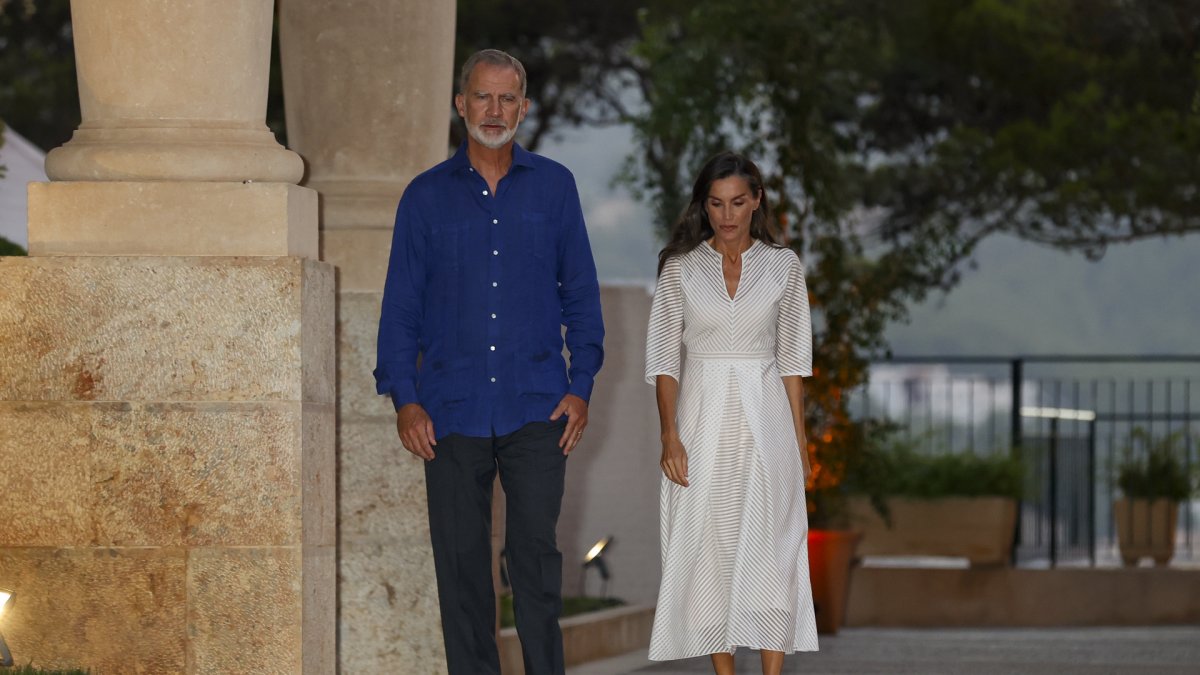 Los Reyes Felipe y Letizia Ortiz, en Marivent, el pasado 4 de agosto.