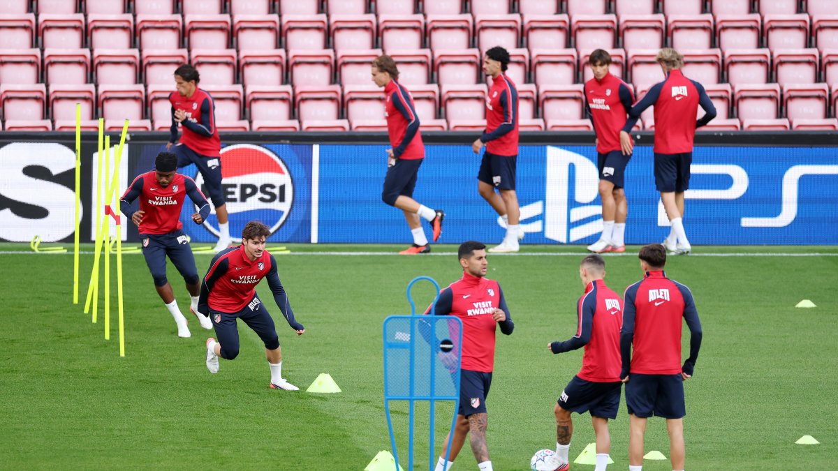 El Atlético de Madrid prepara su debut en Champions.