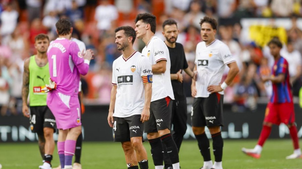 Imagen del Valencia CF después de perder contra el FC Barcelona