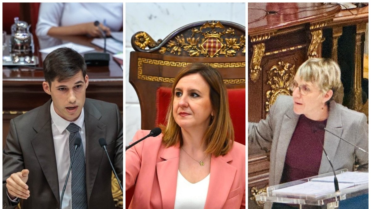 El  portavoz del PSPV, Borja Sanjuán; la alcaldesa María José Catalá; y la portavoz de Compromís, papi Robles